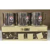 ราคา Zebra กระป๋องน้ำหูจับ สแตนเลส ตราหัวม้าลาย ขนาด 7 ซม. แพ็ค 3 ใบ (11409666716)