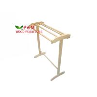 ราคา ราวตากผ้า ที่แขวนผ้า ไม้ยาง สีธรรมชาติ (8619599056)