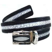 ราคา เข็มขัดผู้ชายหนังปลากระเบนแท้ ลายปลาหนาม คุณภาพเกรดเอ / สีดำ ยาว 41 - 46 นิ้ว กว้าง 1.5 (3674590325)