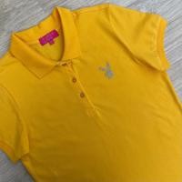 ราคา เสื้อโปโลผู้หญิงแบรนด์ Playboy ตกแต่งเลื่อมสีทองลายกระต่ายน้อยแสนซน (18165565581)