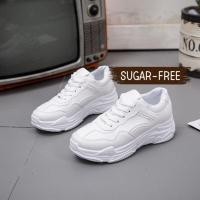 ราคา รองเท้าผ้าใบผู้หญิง สีขาวล้วน เสริมส้น 5 ซม. (20271470239)