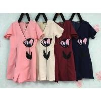ราคา Saleๆๆ จั้มสั้น ดอกทิวลิป (897875630)