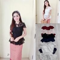 ราคา เสื้อลูกไม้คอจีน แต่งระบาย สวยหวานน่ารักแบบไทยๆ (528653692)