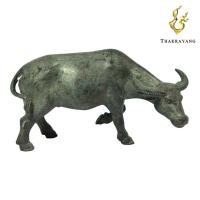 ราคา THAKRAYANG รูปปั้นตกแต่งบ้าน ควายทองเหลืองยืนขวา เล็ก (446258617)
