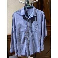 ราคา ส่งฟรี‼️ เสื้อเชิ้ต ผ้าoxford size M สีฟ้ายีนส์ ใส่ไป1ครั้ง (10422601653)