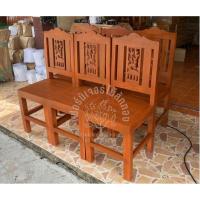 ราคา เก้าอี้ไม้สักทอง เก้าอี้หลังกวางไม้สัก สีสัก กว้าง 38 ลึก 43 สูง 99 ซม. (22832347100)