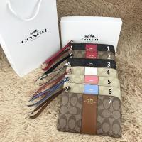 ราคา กระเป๋าสตางค์ผู้หญิง coach กระเป๋าสตางค์ colorblock แบบคลาสสิก (5680198046)