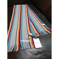 ราคา ผ้าพันคอ สีเทา-สีรุ้งเรนโบว์ Paul Smith ขนาด 175x27 cm (11560628267)