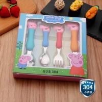 ราคา ชุดช้อนส้อมครอบครัว Peppa Pig (7934150559)