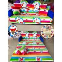 ราคา ที่นอนโซฟาหัวตุ๊กตามีหัวเตียงถอดซักได้ 3in1ลายโดเรม่อนกินเค้กสายรุ้ง พับนั่งเป็นโซฟากางออกเป็นเตียง มีซิปถอดซักได้ (1719416697)