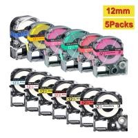 ราคา เทปฉลาก SS12KW SC12BW SC12RW SC12YW ST12KW SC12GW SS12R LC-4WBN 12 มม. สําหรับเครื่องพิมพ์ฉลาก EPSON LW-300 LW-400 LW-600P LW-700 5 ชิ้น (13695592887)