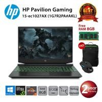 ราคา [โค้ดNY21SURPRISEลด20%*] HP Pavilion Gaming 15-ec1027AX Ryzen 7 4800H/8GB/512GB SSD/GTX1650/Win10 (Acid Green) (6049419482)