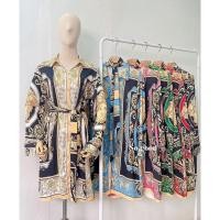 ราคา New Arrival luxury versace dressเชิ้ตเดรสพิมพ์ลาย Versace เดรสผ้าซาตินไฮโซ (20888416372)