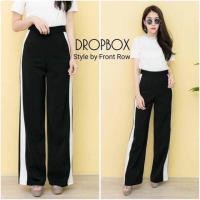 ราคา Hanako||กางเกงเอวสูงขาบานแต่งแถบข้าง (363243945)