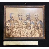 ราคา กรอบรูปไม้จริง ภาพถ่ายเก่า ปรอทเดิมทั้งใบ ไซด์ใหญ่ “9 รัชกาลแห่งกรุงรัตนโกสินทร์” (18041741033)
