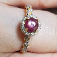 ราคา แหวนทับทิมล้อมเพชรแท้ (2194929850)