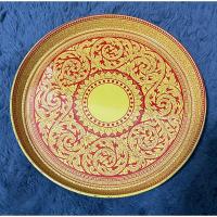 ราคา ถาดสังกะสีงานเก่า งานลายกนกงานเก่าสภาพดีข้างหลังมีสนิมตามรูป ด้านหน้าสภาพสวย (16196304719)