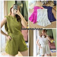 ราคา (ใส่โค้ดลดเหลือ 299.-) ชุดเซท เสื้อแขนล้ำ กางเกงขาสั้น ชุดเซท2ชิ้น เสื้อเสริมบ่า ชุดเซทเสื้อกางเกง ชุดเซ็ต ชุดสีแดง (20937938523)