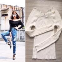 ราคา P’s Material Liberty Top สีขาวoff white (5732593510)