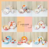 ราคา จำนวนจำกัด ชุดจานชามเซรามิค เกรดAB ลายน่ารัก จานเซรามิค ถ้วยจานเซรามิค แก้วเซรามิค จานดินเนอร์ เข้าไมโครเวฟได้ (4038216978)