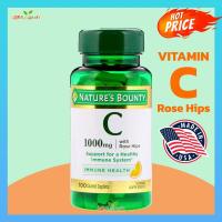 ราคา (exp:10/23)Nature’s Bounty Vitamin C 1000 mg With Rose Hips 100 Caplets วิตามินซี ผสมโรสฮิป Vit c วิตซี (17844121823)