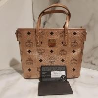 ราคา Mcm mini tote shopping bag Rose gold (4731657234)