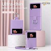 ราคา KISSCASE [พร้อมหัวเข็มขัด] สำหรับ Samsung Galaxy Z Flip 3 5G ผิวสัมผัสบางเฉียบสายคล้องผ้าไหมหัวเข็มขัดสายคล้อง (21436382824)