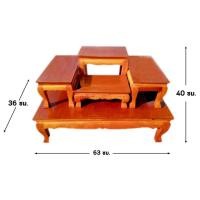 ราคา โต๊ะหมู่บูชาหมู่ 4 หน้า 6 ไม้กระท้อน หน้าโต๊ะ 63 ซม. สีไม้ (5116181404)