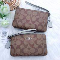 ราคา แท้ พร้อมส่งCoach 87591 Wristlet คล้องมือ 2 zip S (22942042077)