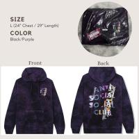 ราคา [ของแท้] เสื้อฮู้ด Anti Social Social Club Hoodie (ASSC) ลาย Dissociative Black/Purple ไซส์ L พร้อมส่ง! (22242505709)