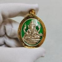 ราคา เหรียญพระพิฆเนศ ลงยาสีประจำวันเกิด หลวงพ่อคล้อย วัดภูเขาทอง วันพุธสีเขียว (18582540115)