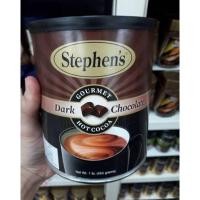 ราคา ✅ STEPHEN'S Belgian Dark Chocolate Hot Cocoa สตีเฟนส์ ดาร์กช็อกโกแลต ปรุงสำเร็จรูป (USA Imported) 454g. (5839231118)
