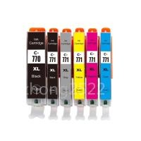 ราคา [สต็อกประเทศไทย]6 Pack PGI-770XL CLI-771XL, for Canon Print Ink Cartridge Compatible with PIXMA MG7770 Printer (3005936456)