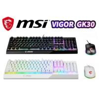 ราคา ⚡️คีย์บอร์ดและเมาส์⚡️MSI VIGOR GK30 Combo, 6-Zone RGB GK30 Gaming Keyboard & GM11 Gaming Mouse (19142744733)