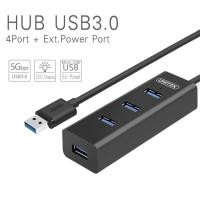 ราคา UNITEK USB 3.0 4 Ports Hub ชิป Realtek "แท้" ตัวเทพต่อไฟได้ รุ่น Y-3089 (5160469604)