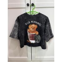 ราคา เสื้อครอป เสื้อยืด สีดำ (23050405664)