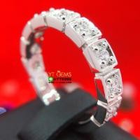 ราคา แหวนเพชร แหวนเงินแท้ ชุบทองคำขาว เพชร Swiss แหวนแถว YTG-10420 (4441359905)