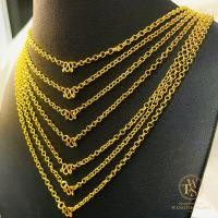 ราคา สร้อยคอ สร้อยคอทองคำแท้ น้ำหนักครึ่งสลึง ความยาว 21-22 ซม. มีใบรับประกัน (ห้างทองวังทองสร้อย) (11899421500)