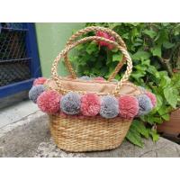 ราคา กระเป๋าสานผักตบชวาแต่งปอมๆ (1039736534)