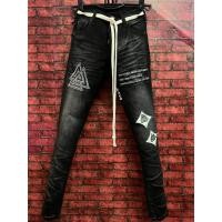 ราคา ใหม่ล่าสุดกางเกงยีนส์ฟอกคาดแถบหนัง Hold'em Denim styleกางเกงยีนส์ฟอกคาดแถบลายดาวกระจายพร้อมเข็มขัดผ้าหรือเชือกตรงรุ่น (20388925352)