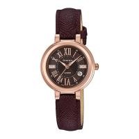 ราคา Casio Sheen นาฬิกาข้อมือผู้หญิง สายสหนังแท้ รุ่น SHE-4029PGL-5A - สีน้ำตาล (1670499456)
