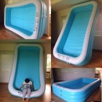 ราคา สระเป่าลมขนาดครอบครัว ขนาดของสระ 3 เมตร 305 x 183 x 56 ซม. (3ชั้น) (3778401944)