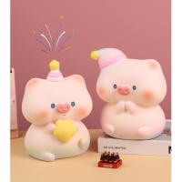 ราคา กระปุกออมสินหมูน้อย ตกไม่แตก งานPVC-พร้อมส่ง (21184712083)