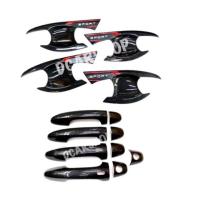 ราคา เบ้ารองมือเปิด+ครอบมือจับ(รุ่นมีปุ่มกด) REVO รีโว่ปี 2015-2022 4ประตู ลายเคฟล่าโลโก้ SPORT (6793401966)