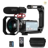 ราคา Ordro กล้องบันทึกวิดีโอดิจิทัล HDR-AX10 4K WiFi DV 3.5 นิ้ว IPS หน้าจอสัมผัส ซูมได้ 30MP ซูมได้ 30X ตรวจจับใบหน้า IR เวอร์ชั่นกลางคืน กันสั่น พร้อมรีโมตคอนโทรล และรถยนต์ (17294621877)