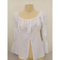 ราคา พร้อมส่ง เสื้อแฟชั่น เสื้อญ่าญ่า แขนยาวแขนระบายสีขาว (8840969285)