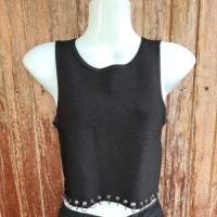 ราคา เสื้อครอปแบรนด์GUESSสีดำ (5686171422)