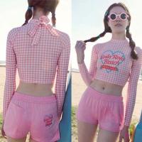 ราคา ชุดว่ายน้ำ สีชมพู แขนยาว ขาสั้น 2 ชิ้น ROLA สภาพใหม่มาก (11940687852)