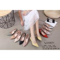 ราคา สินค้าพร้อมส่ง K9483 รองเท้าคัทชู รองเท้าส้นสูง คัทชูหนังนุ่ม คัทชูส้นสูง 2นิ้ว (14713764194)