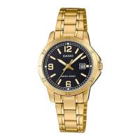 ราคา Casio Standard นาฬิกาข้อมือผู้หญิง สายสแตนเลส รุ่น LTP-V004,LTP-V004G,LTP-V004G-1B - สีทอง (5736437352)